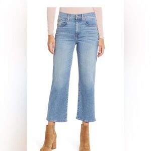 7 FOR ALL MANKIND ALEXA HIGH WAIST CROP WIDE LEG JEANS IN LAKESIDE